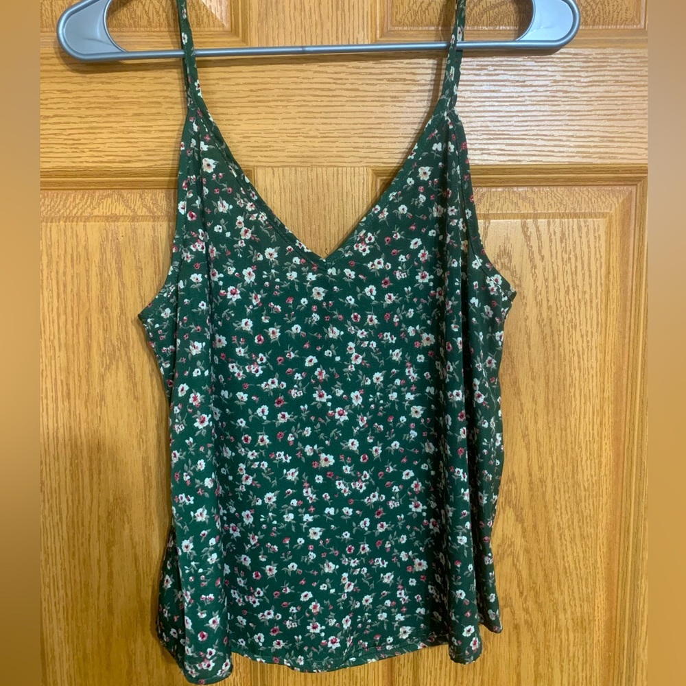 Green Floral Tanktop